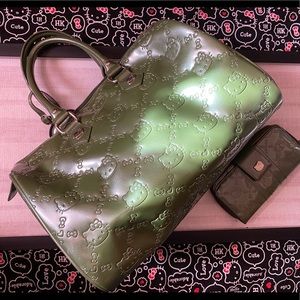 COPY - Rare Loungefly Hello Kitty Satchel Army Gr…